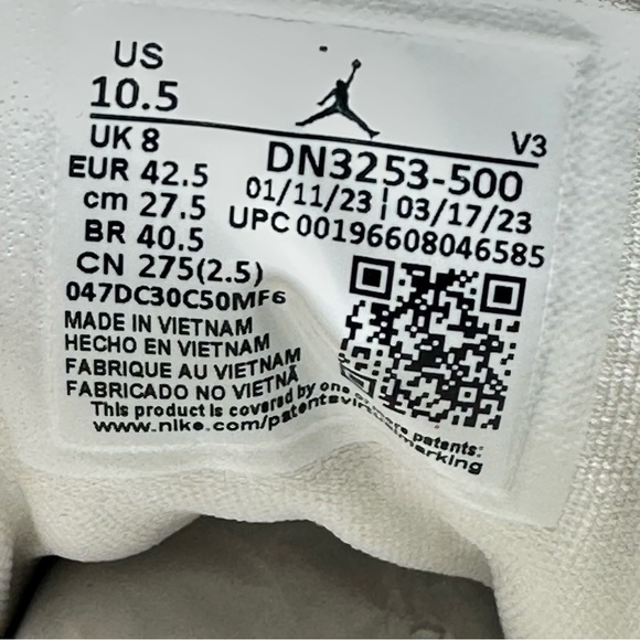 Women’s Air Jordan 1 Elevate High Sz 10.5 Titanium/DK Smoke Grey Sail m - Picture 10 of 11